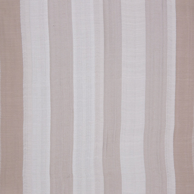 Indian Ivory/Beige Striped Poly/Cotton Brocade
