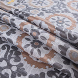 Brown and Gray Floral Brocade