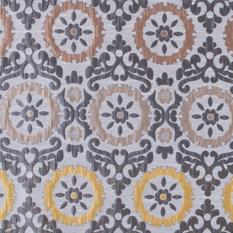 Brown and Gray Floral Brocade
