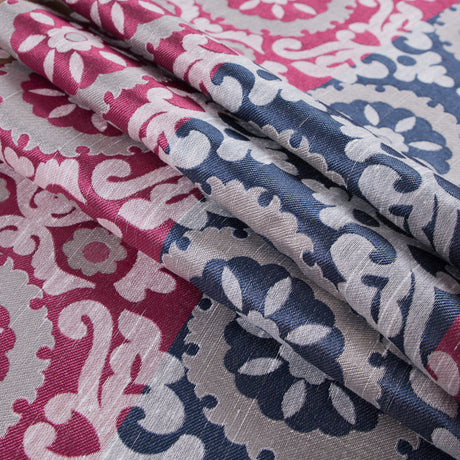 Gray and Pink Floral Brocade