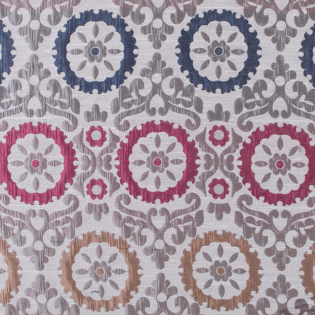 Gray and Pink Floral Brocade