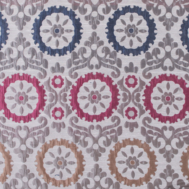 Gray and Pink Floral Brocade