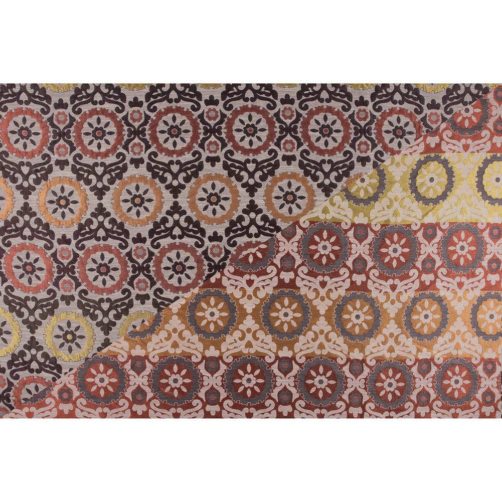 Brown, Gold and Copper Floral Brocade