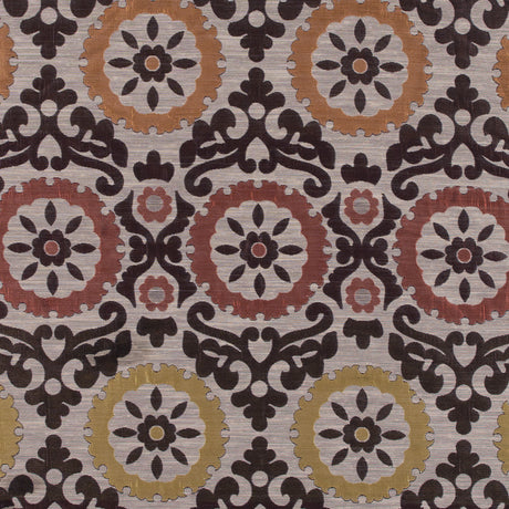 Brown, Gold and Copper Floral Brocade