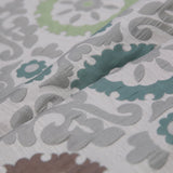 Green/Brown/Blue Floral Brocade