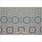 Green/Brown/Blue Floral Brocade