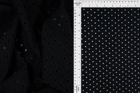 Solid Knit Jacquard Eyelet Fabric Stretch Textured Material, 58/60" Wide
