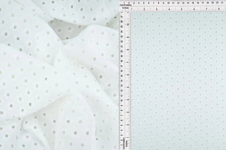 Solid Knit Jacquard Eyelet Fabric Stretch Textured Material, 58/60" Wide