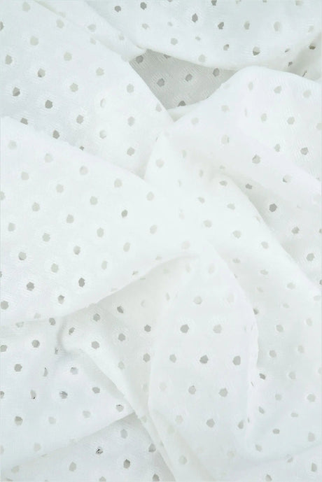 Knit Jacquard Eyelet Solid Fabric Stretch Polyester Spandex 58/60 Inches Wide