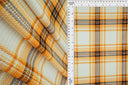 1 Yard Soft 4×2 Rib Knit Plaid Fabric, 87% Polyester, 58/60'' Width Stretchy Apparel Material
