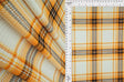 Plaid Rib Knit Stretch Fabric Ivory/Mustard