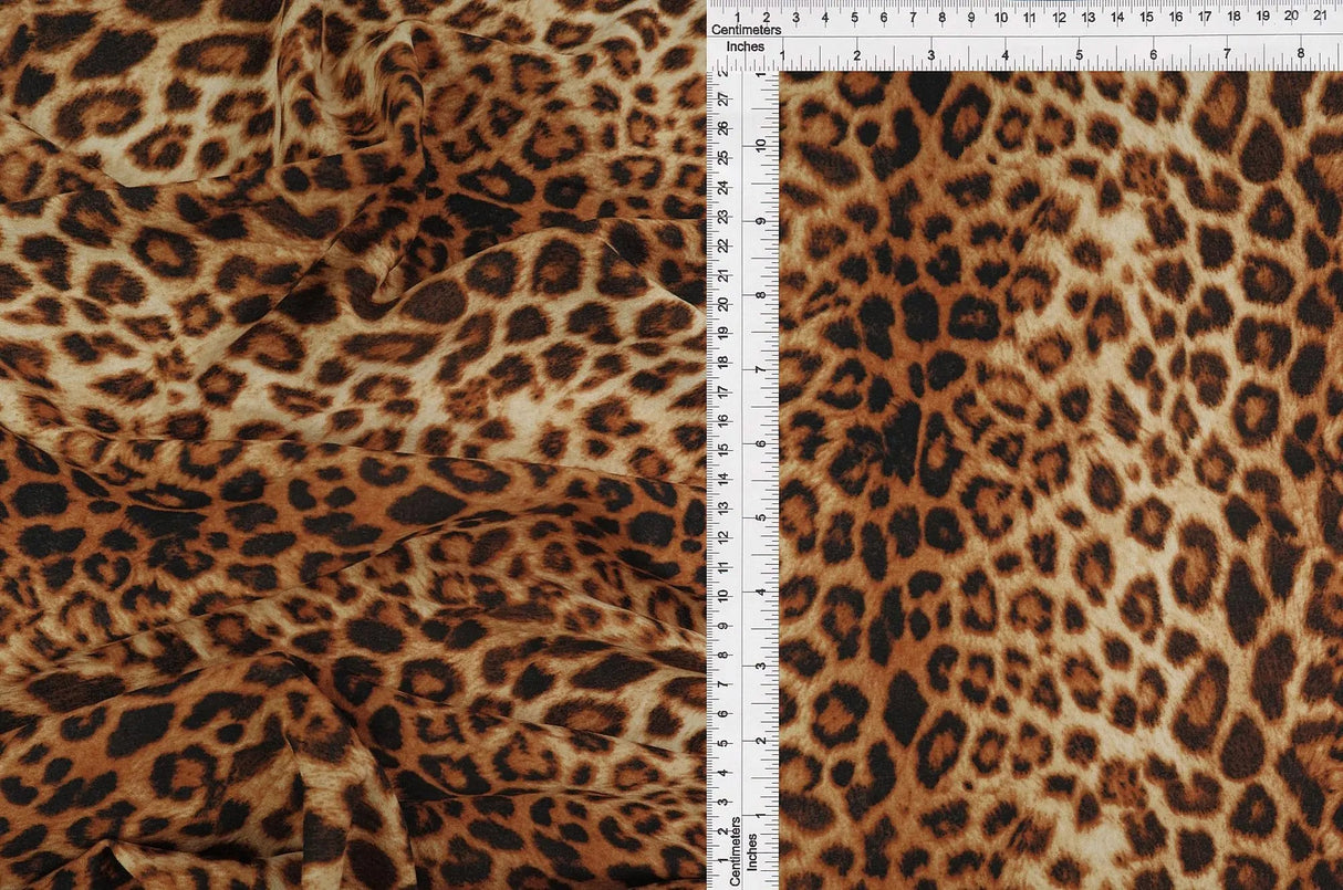 1 Yard Techno Crepe Animal Print Knit Fabric 220 GSM, 58/60? Wide Polyester Spandex Blend