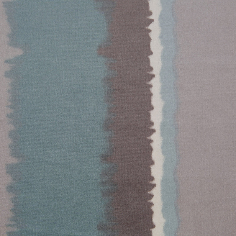 Aqua Abstract Stripes Cotton-Modal Velvet Print