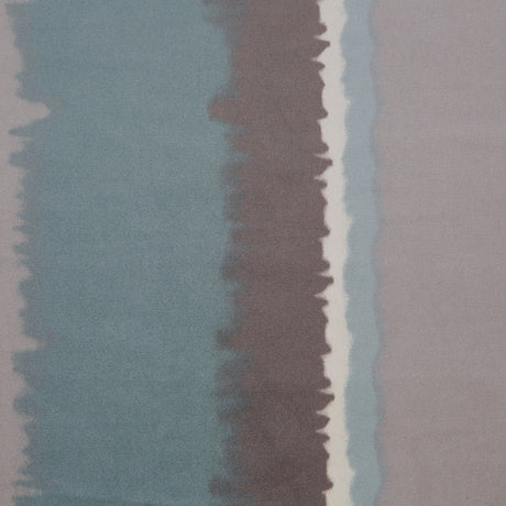 Aqua Abstract Stripes Cotton-Modal Velvet Print