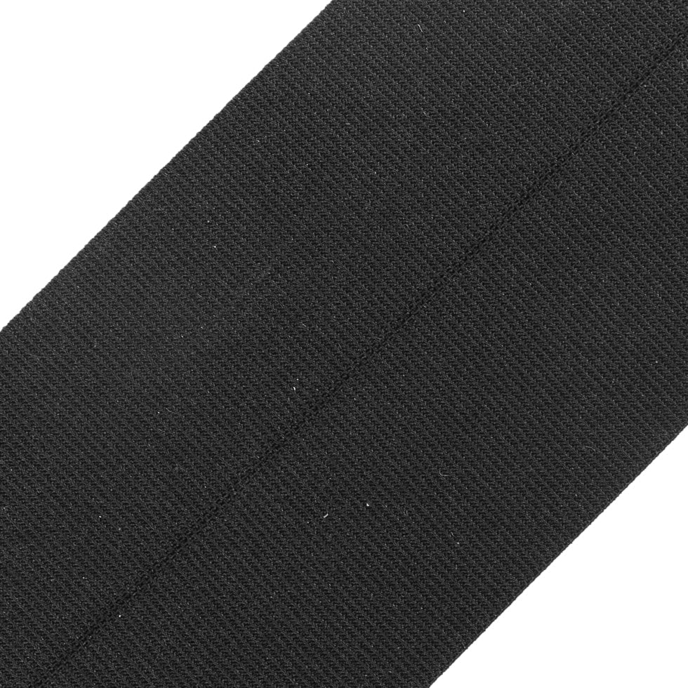 Black Stretch Fold Over Grosgrain - 3.125"
