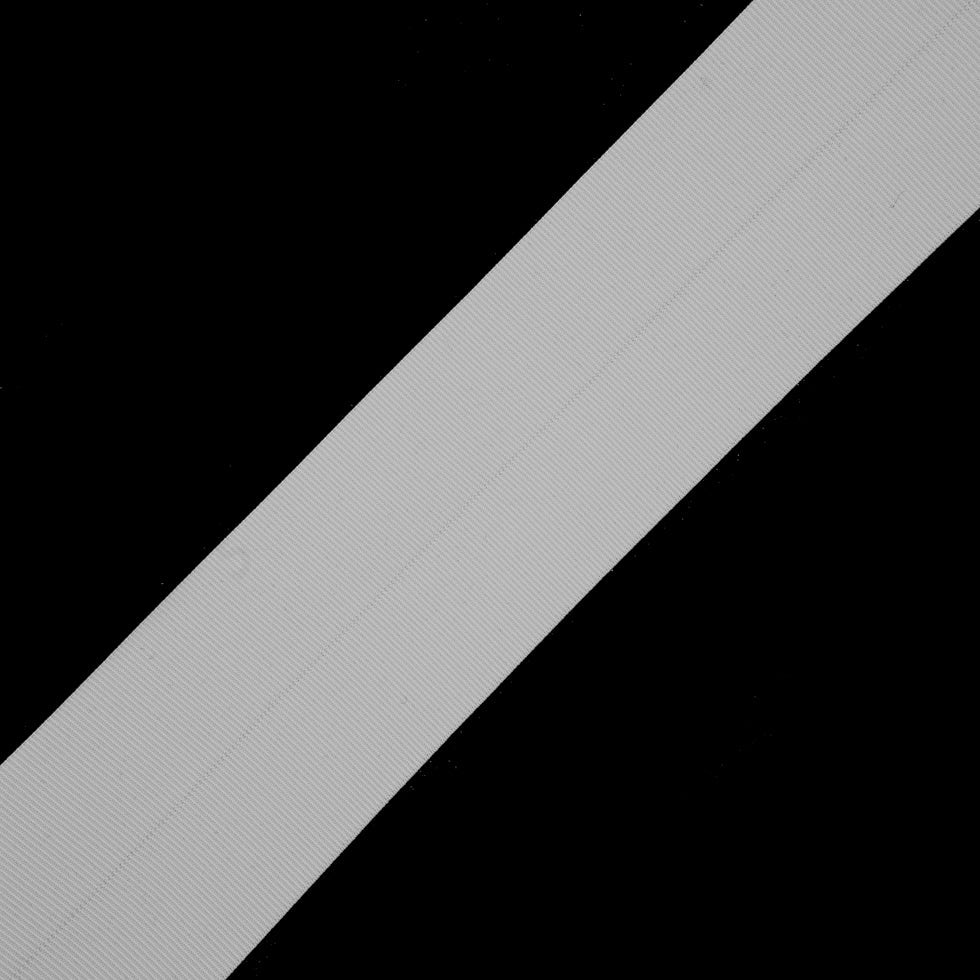White Stretch Fold Over Grosgrain - 3.125"