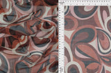 1 Yard Retro Paisley Geo Mesh Print Fabric Stretch Lightweight 58/60 Inches Wide