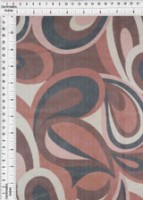 Paisley Geometric Stretch Mesh Fabric