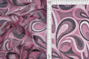 1 Yard Retro Paisley Geo Mesh Print Fabric Stretch Lightweight 58/60 Inch Wide