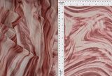 Stretch Mesh Marble Print Rose/Mauve