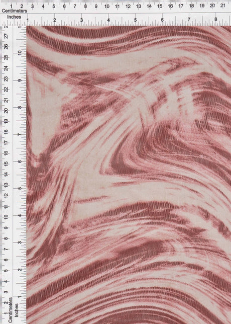 1 Yard Rose Mauve Mesh Marble Print Fabric Lightweight Stretch 54 Inches Wide
