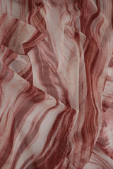 Stretch Mesh Marble Print Rose/Mauve