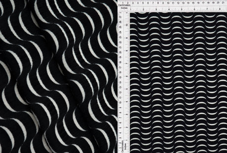 4x2 Yummy Rib Abstract Print Knit Soft & Lightweight Stretch Fabric, 58/60" Wide
