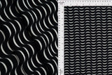 Abstract Ribbed Stretch Knit Fabric