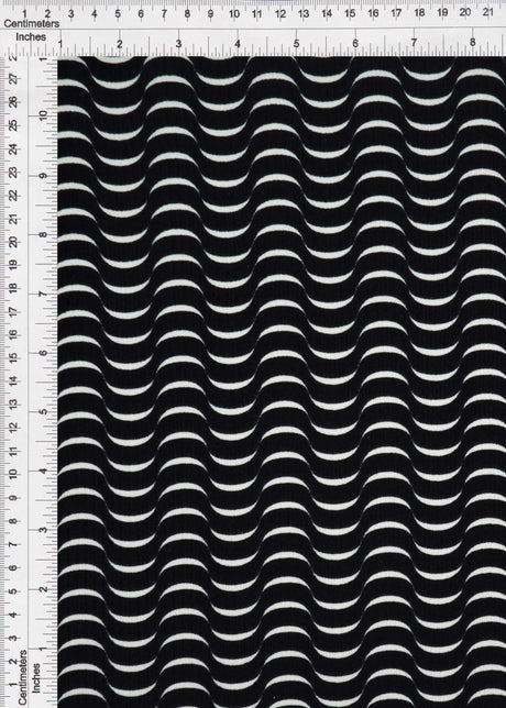 1 yarda de tela de punto acanalado 4x2 con estampado abstracto, suave y elástica, 58/60 pulgadas de ancho