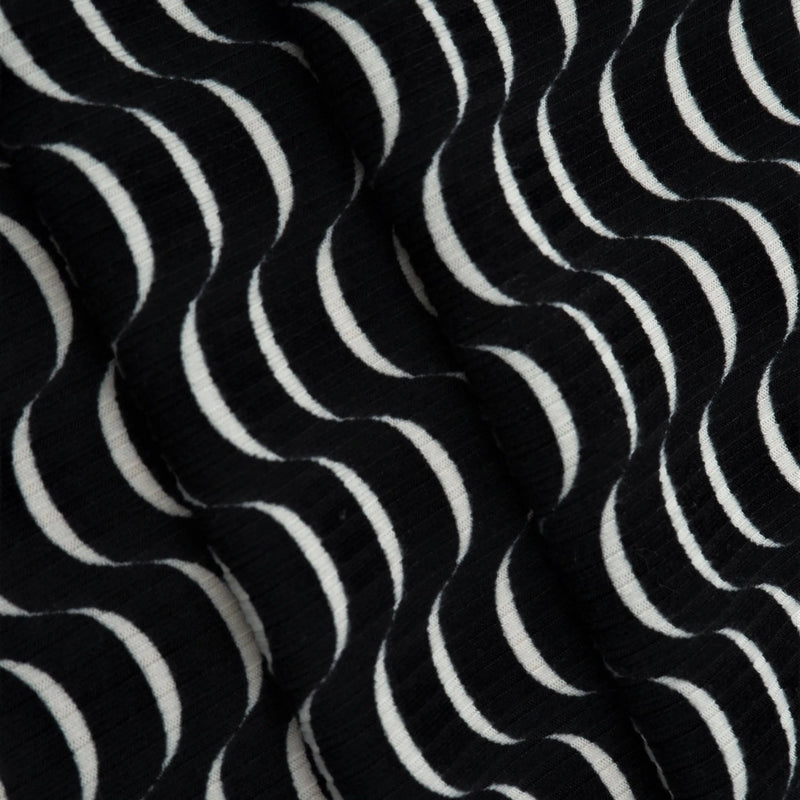 1 Yard 4×2 Yummy Rib Abstract Print Knit Soft Stretch Fabric 58/60'' Width for Apparel & Crafts