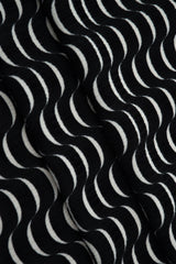 Abstract Ribbed Stretch Knit Fabric