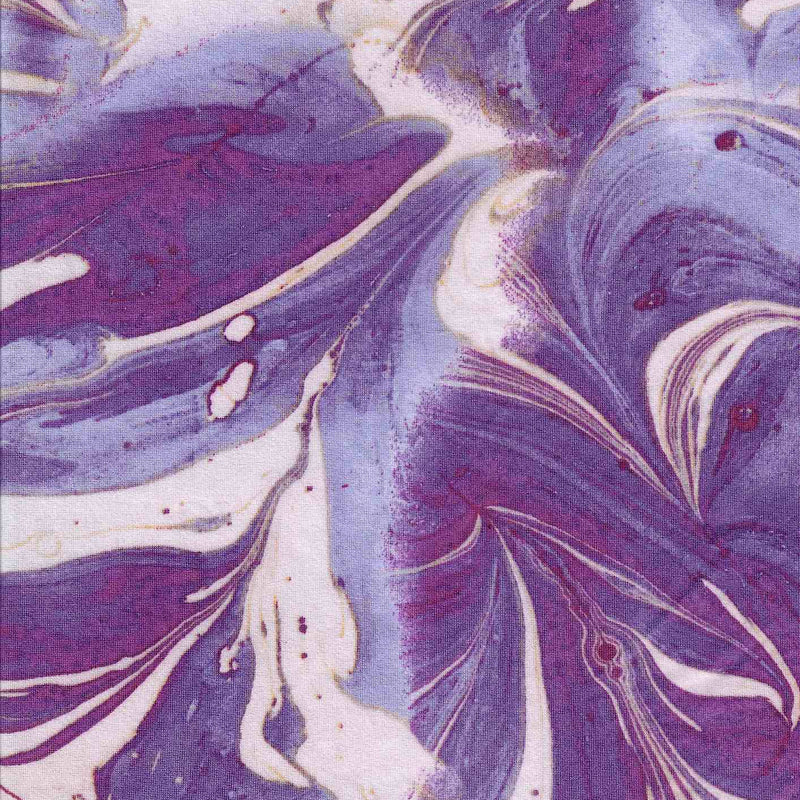 1 Yard Violet Marble Brushed DTY Knit Fabric Soft Stretch Material 58/60" Wide