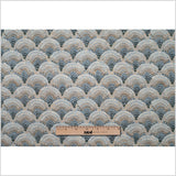 Spanish Blue/Gray Geometric Poly/Cotton Canvas