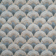 Spanish Blue/Gray Geometric Poly/Cotton Canvas