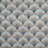 Spanish Blue/Gray Geometric Poly/Cotton Canvas
