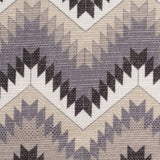 Spanish Navy/Beige Geometric Poly/Cotton Canvas