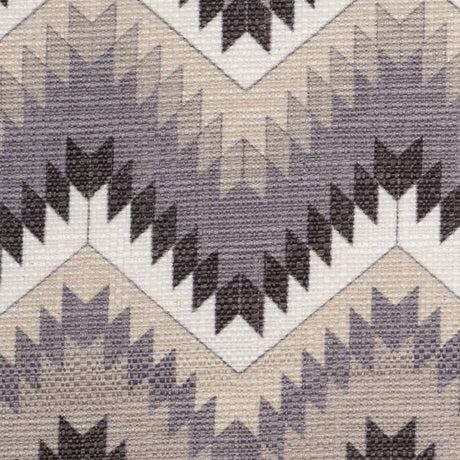 Spanish Navy/Beige Geometric Poly/Cotton Canvas
