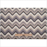 Spanish Navy/Beige Geometric Poly/Cotton Canvas