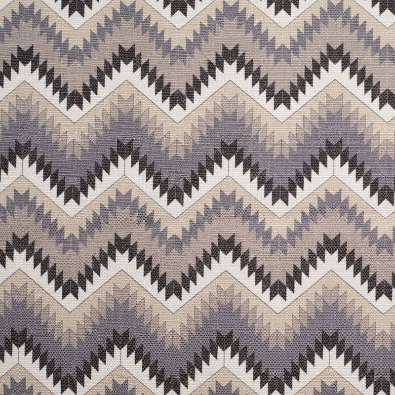 Spanish Navy/Beige Geometric Poly/Cotton Canvas