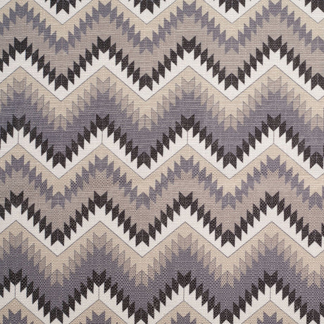 Spanish Navy/Beige Geometric Poly/Cotton Canvas