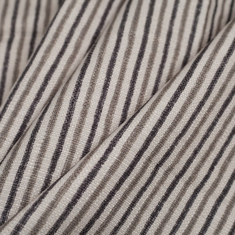 Spanish Gray Striped Poly/Cotton Canvas