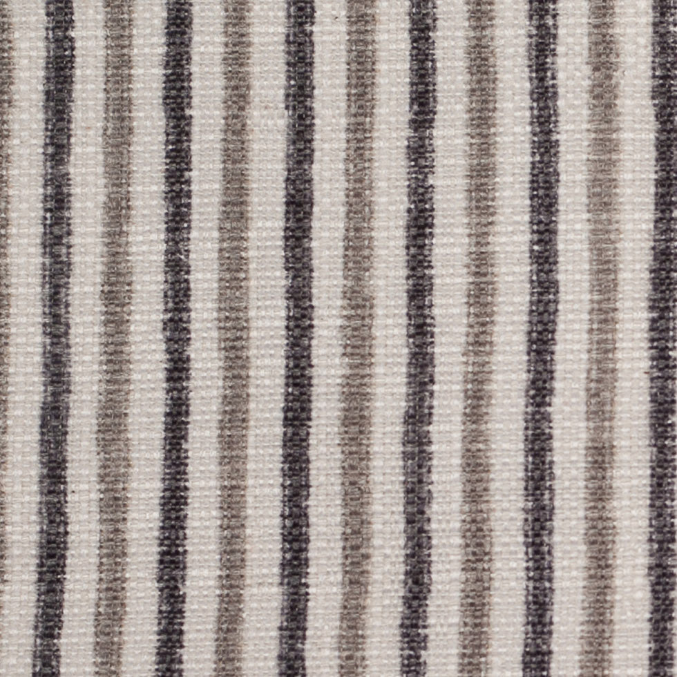 Spanish Gray Striped Poly/Cotton Canvas