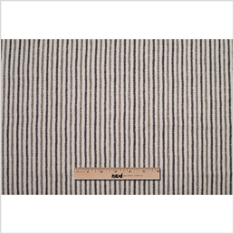 Spanish Gray Striped Poly/Cotton Canvas
