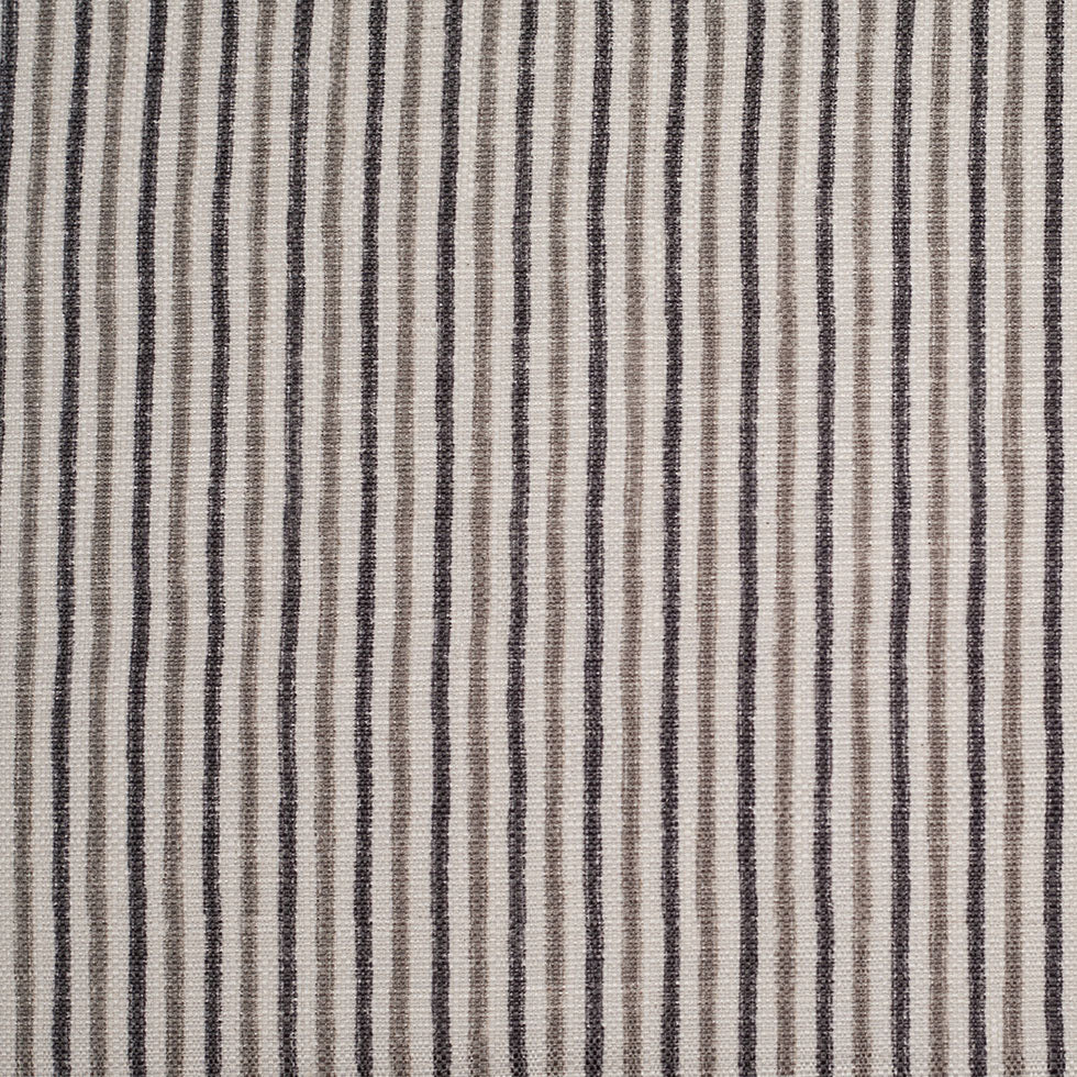 Spanish Gray Striped Poly/Cotton Canvas