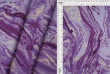 Rib Knit Marble Tie-Dye Print Fabric