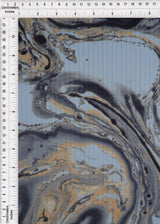 Rib Knit Marble Tie-Dye Print Fabric