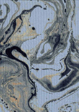 Rib Knit Marble Tie-Dye Print Fabric