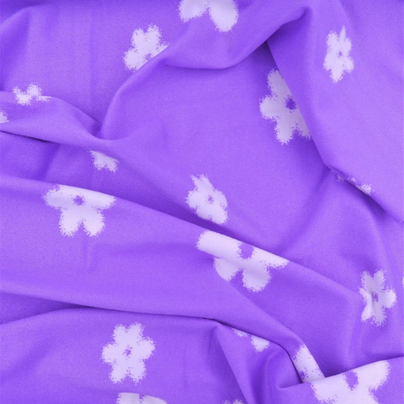 1 Yard DTY Brushed Floral Knit Fabric Soft Stretch Flower Print 58/60" Wide