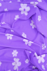 1 Yard Floral DTY Brushed Knit Fabric Soft Stretch 58/60 Inches Wide