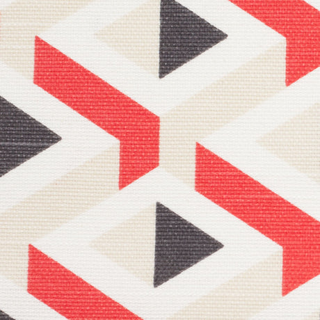 Spanish Red Geometric Woven